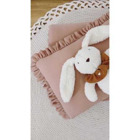 Przytulanka Królik z frotką - Ecru