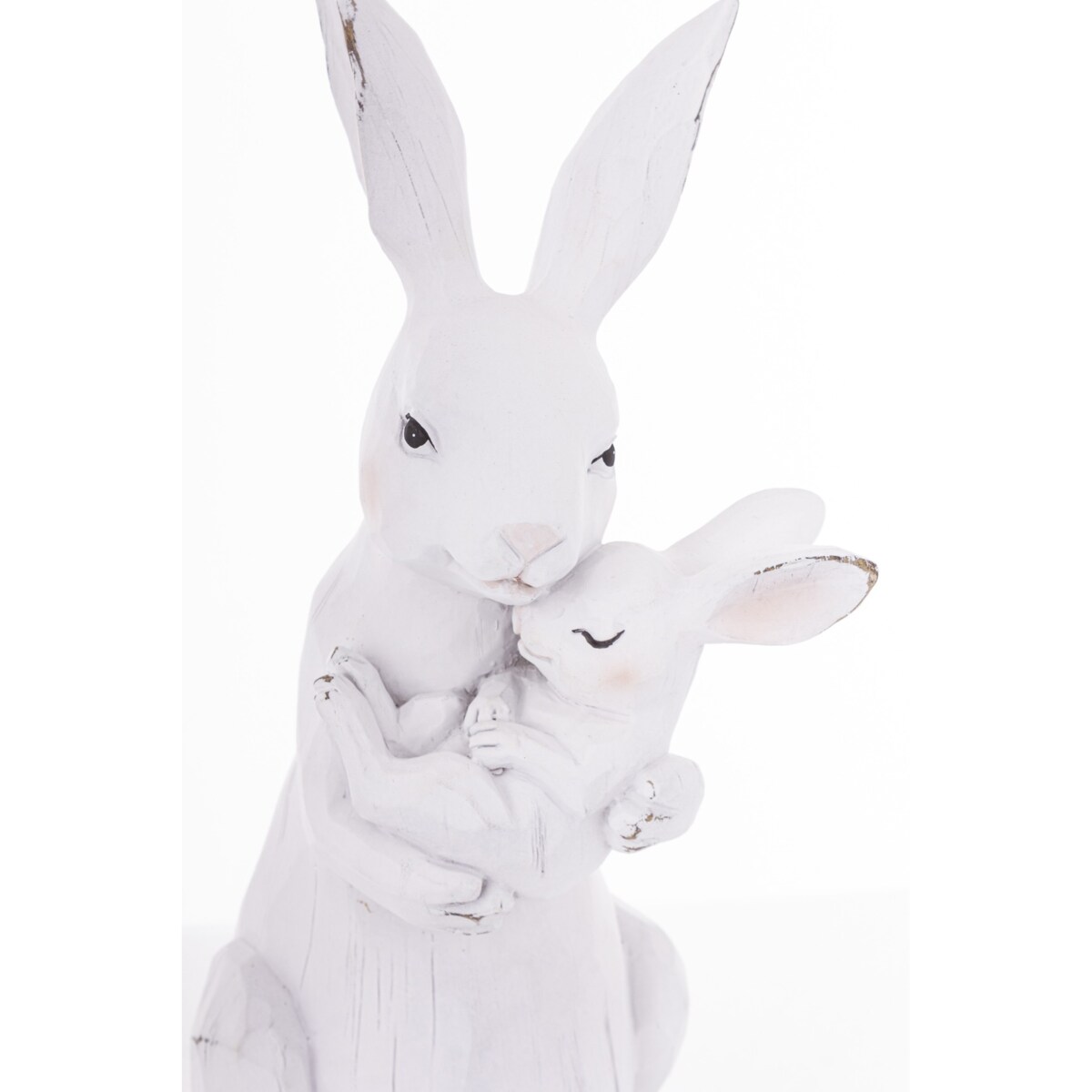 Dekoracja - króliczka z malcem w objęciach 32,5x13,5x18 cm