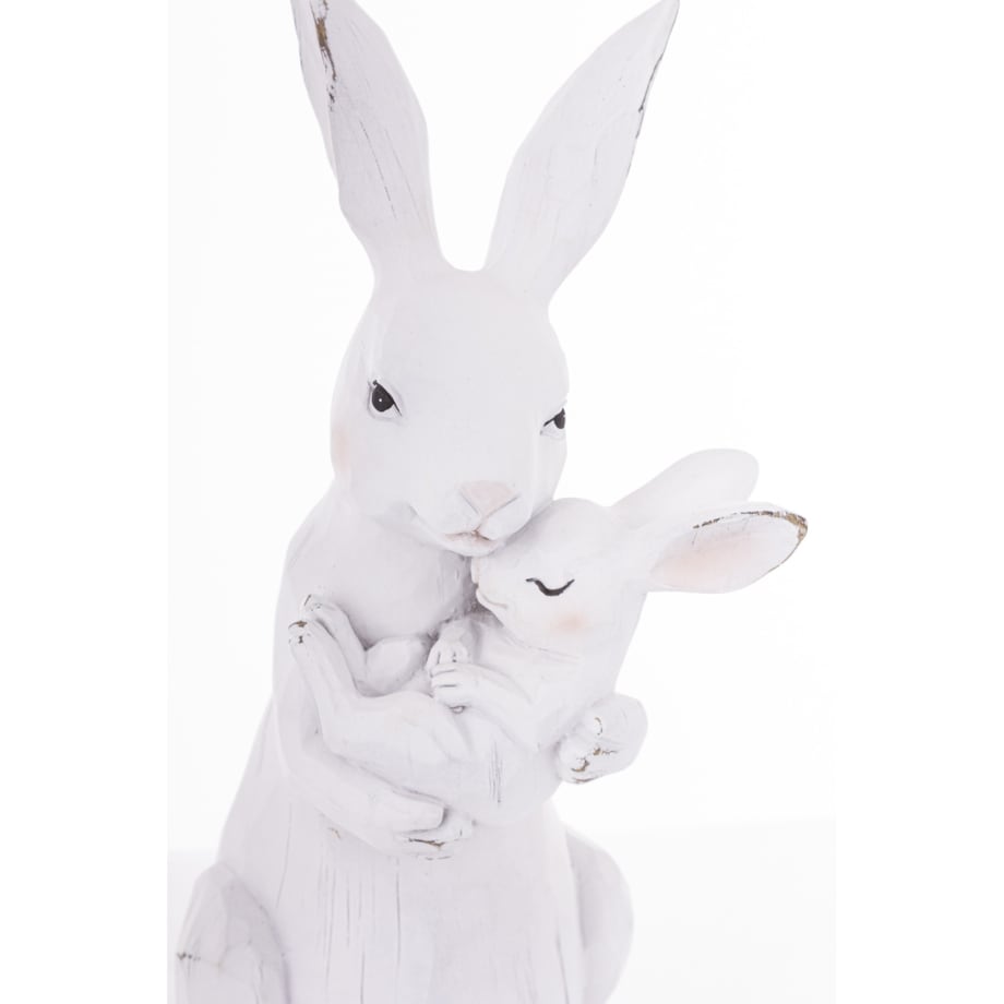 Dekoracja - króliczka z malcem w objęciach 32,5x13,5x18 cm