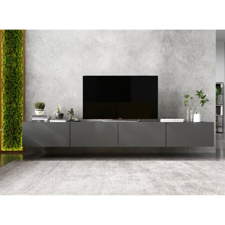 Wisząca Szafka RTV Komoda Loft Industrialna Grafit MAT 120 cm