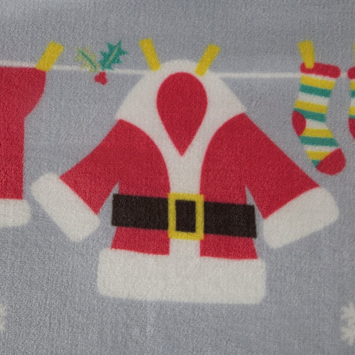 Miękki koc świąteczny 150x200 cm, szary