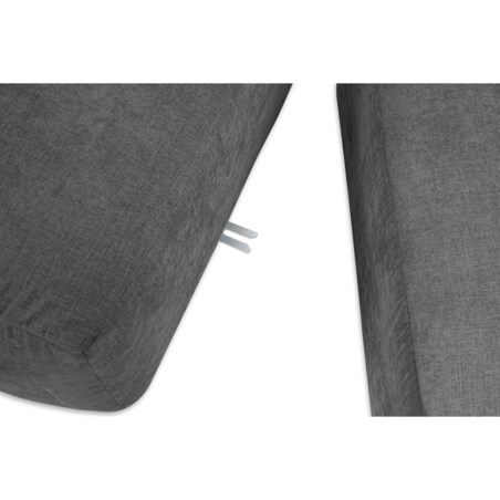 KONSIMO BUFFO 7/8-osobowa panoramiczna sofa narożna z wyjątkowo miękkim siedziskiem, kolor popielaty