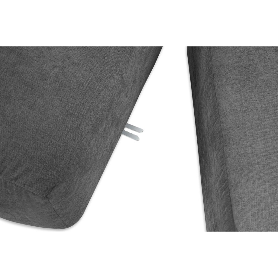 KONSIMO BUFFO 7/8-osobowa panoramiczna sofa narożna z wyjątkowo miękkim siedziskiem, kolor popielaty