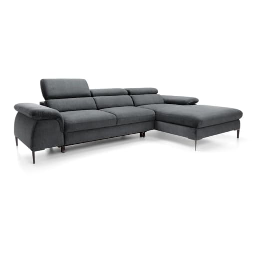 Narożnik z funkcją spania SIMON M ciemny szary prawy/lewy