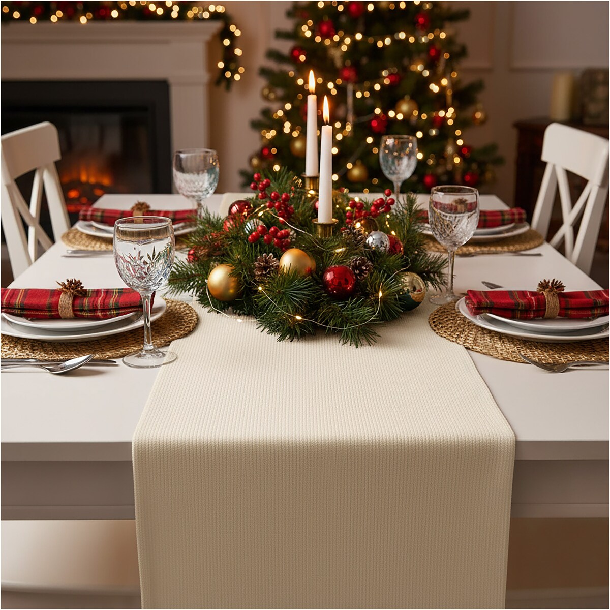 Bieżnik Świąteczny Na Stół Obrus 200X28 Dekoracyjny Ozdobny Na Święta