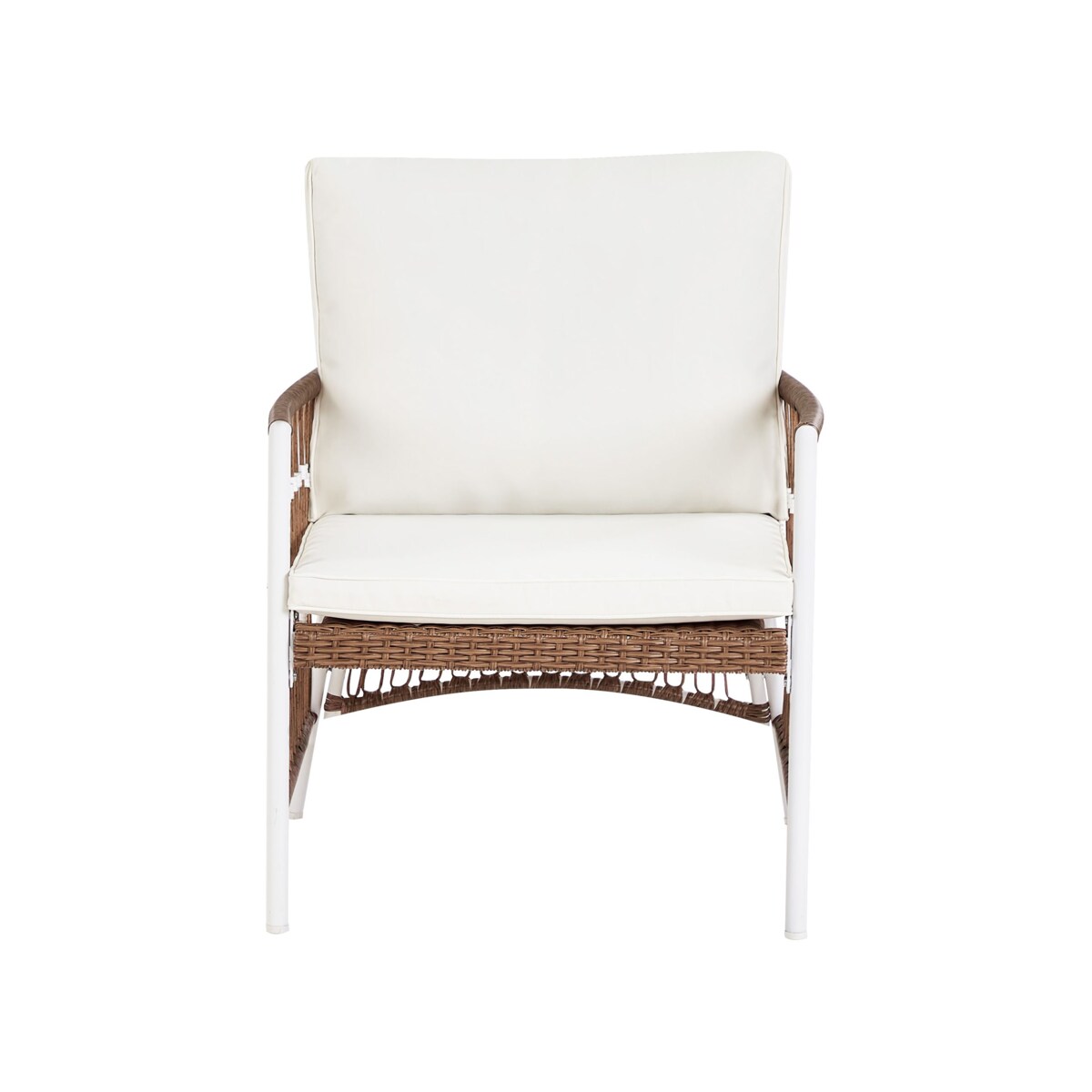 Zestaw mebli balkonowych z poduszkami LEVICO Metal Biały