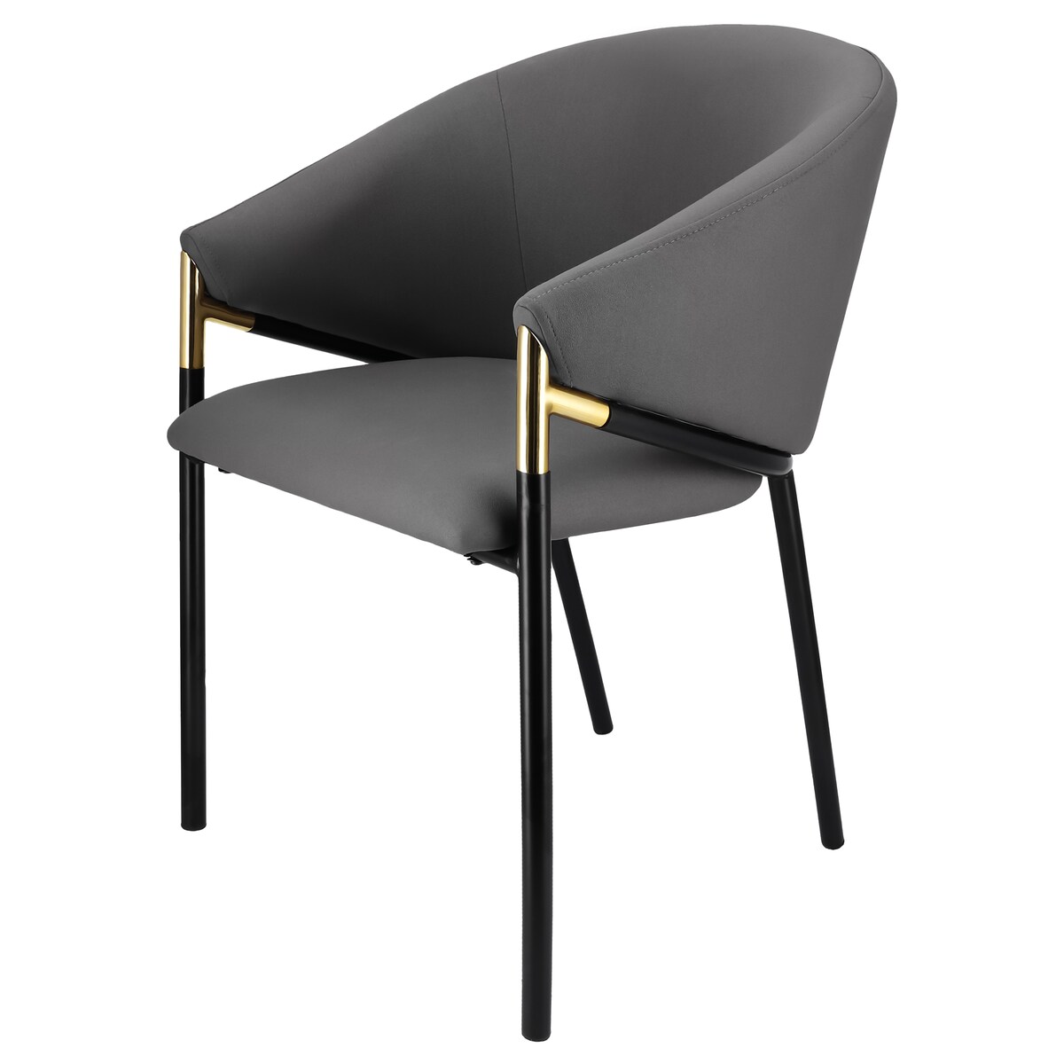 Krzesło welurowe eleganckie AMBER szare