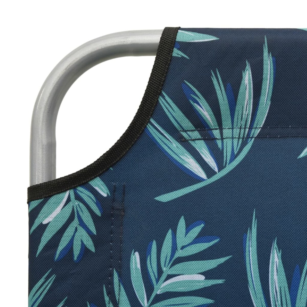 vidaXL Leżak z zadaszeniem, stal, nadruk w liście