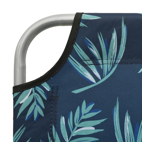 vidaXL Leżak z zadaszeniem, stal, nadruk w liście