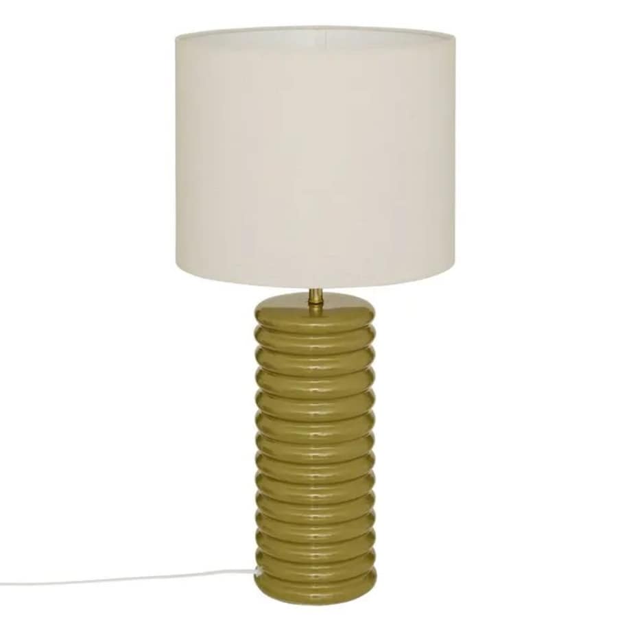 Lampa stojąca, ceramika, khaki, Vinus, 69 cm