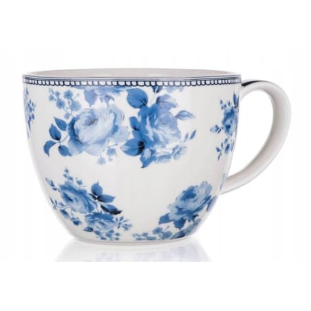 KUBEK CERAMIKA FILIŻANKA w KWIATY 2 x 450 ml banquet na prezent kobiet mamy