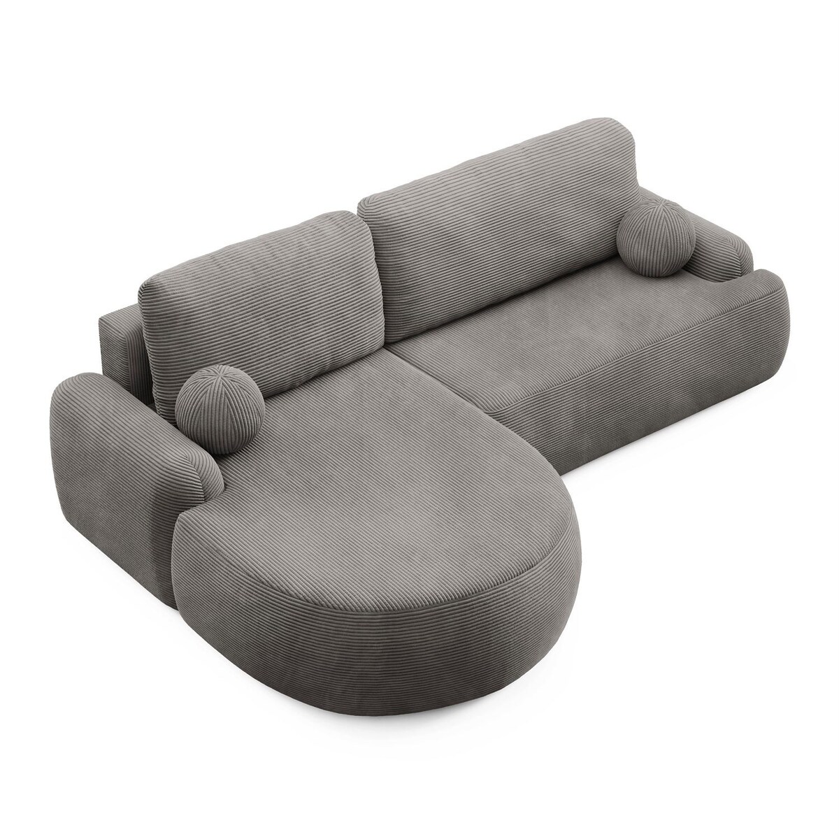 Zaokrąglony narożnik CLEO II z funkcją spania, wersja lewa, Poso 115