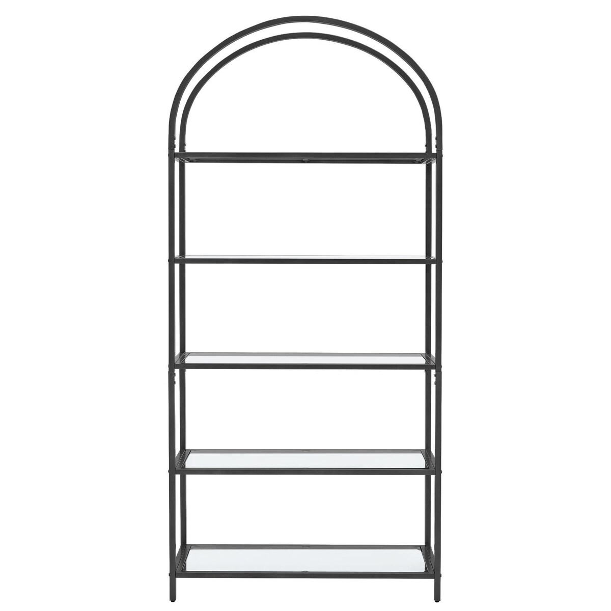 Regał 83X30,2X183,5 Cm Czarny