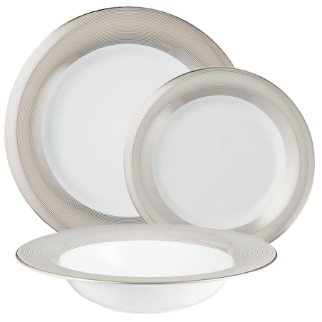 VILLA ITALIA Serwis obiadowy na 6 osób Komplet talerzy porcelanowych VALENTINO