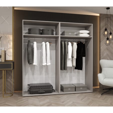 Szafa uchylna otwierana MARBELLA 3 200 wys. 202 cm Biały + u. Złoty