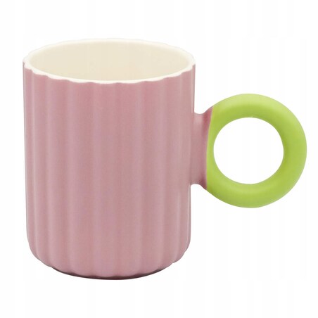 KUBEK PORCELANOWY NA KAWĘ HERBATĘ CZEKOLADĘ FIOLETOWY Z UCHWYTEM 350 ML PREZENT UPOMINEK DLA KOBIETY MAMY ŻONY BABCI DZIEWCZYNY KOLEŻANKI NIEJ