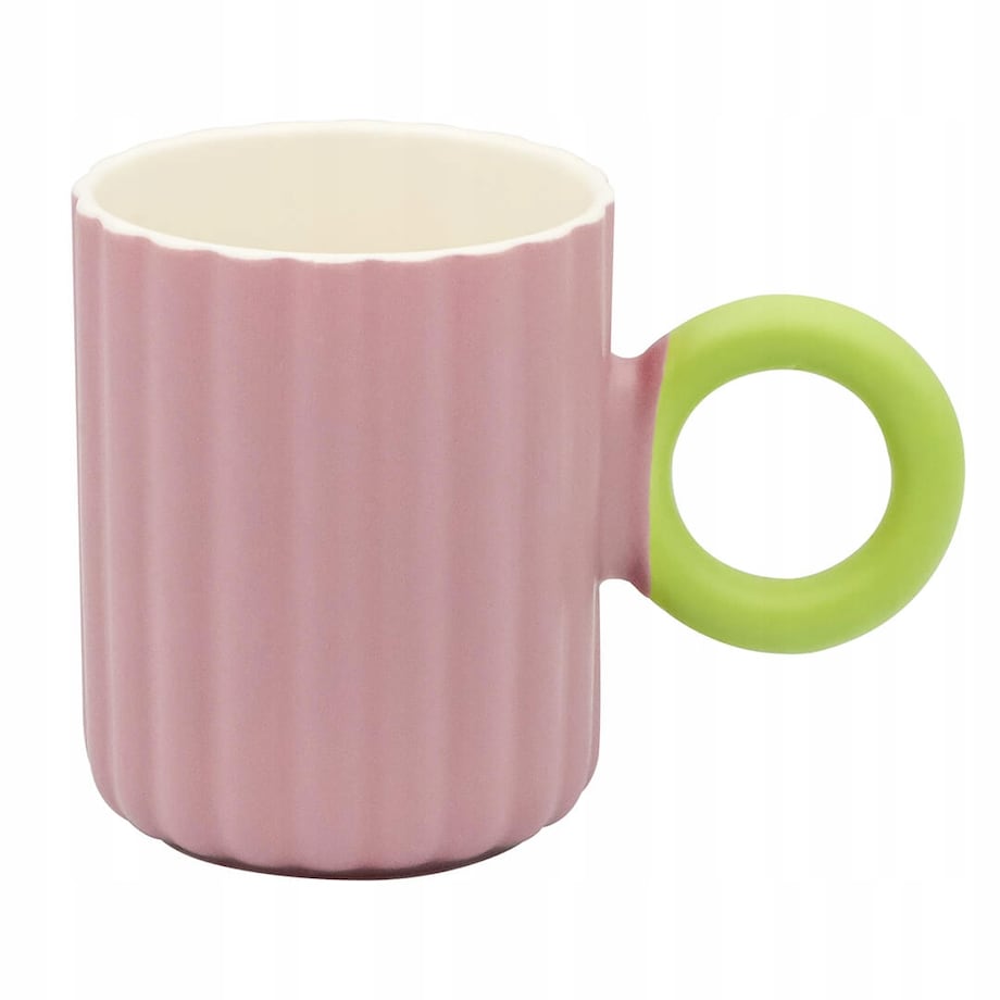 KUBEK PORCELANOWY NA KAWĘ HERBATĘ CZEKOLADĘ FIOLETOWY Z UCHWYTEM 350 ML PREZENT UPOMINEK DLA KOBIETY MAMY ŻONY BABCI DZIEWCZYNY KOLEŻANKI NIEJ