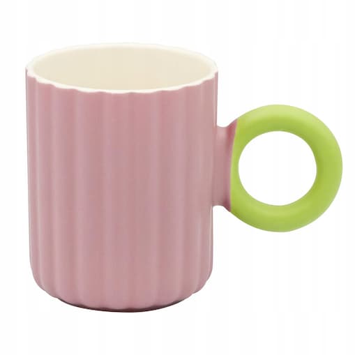 KUBEK PORCELANOWY NA KAWĘ HERBATĘ CZEKOLADĘ FIOLETOWY Z UCHWYTEM 350 ML PREZENT UPOMINEK DLA KOBIETY MAMY ŻONY BABCI DZIEWCZYNY KOLEŻANKI NIEJ