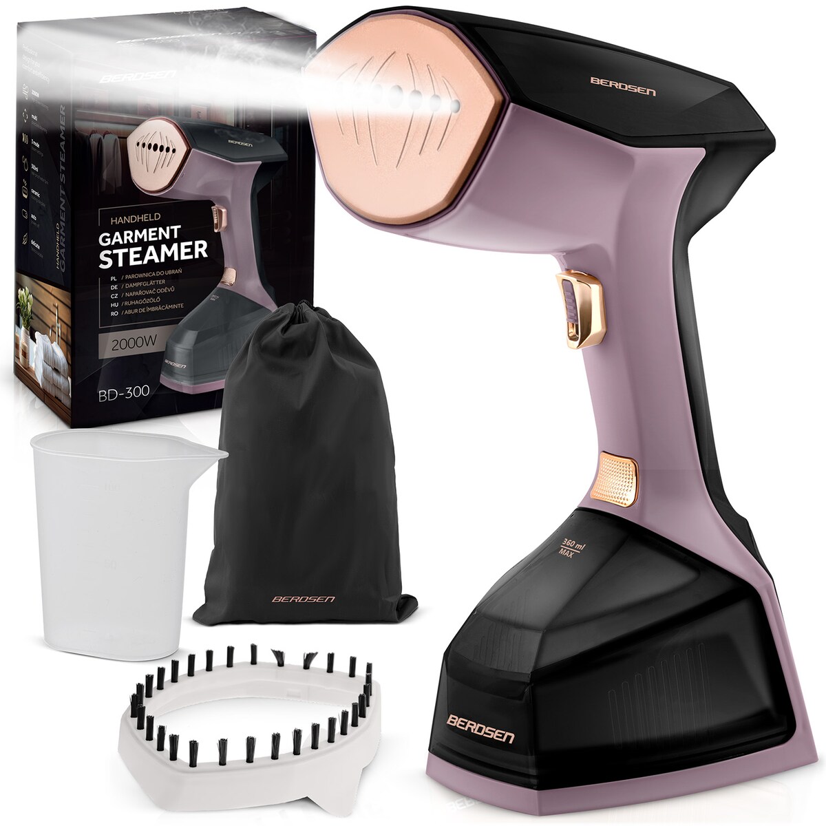 Parownica do ubrań Berdsen BD-300 2000W Steamer Żelazko parowe regulacja pary 45g/min