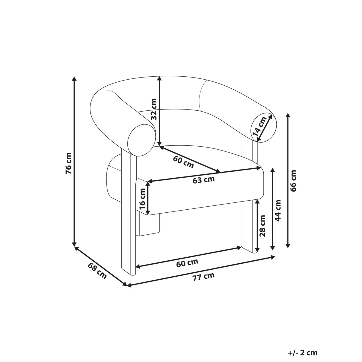 Fotel ILBRO Boucle Czarny