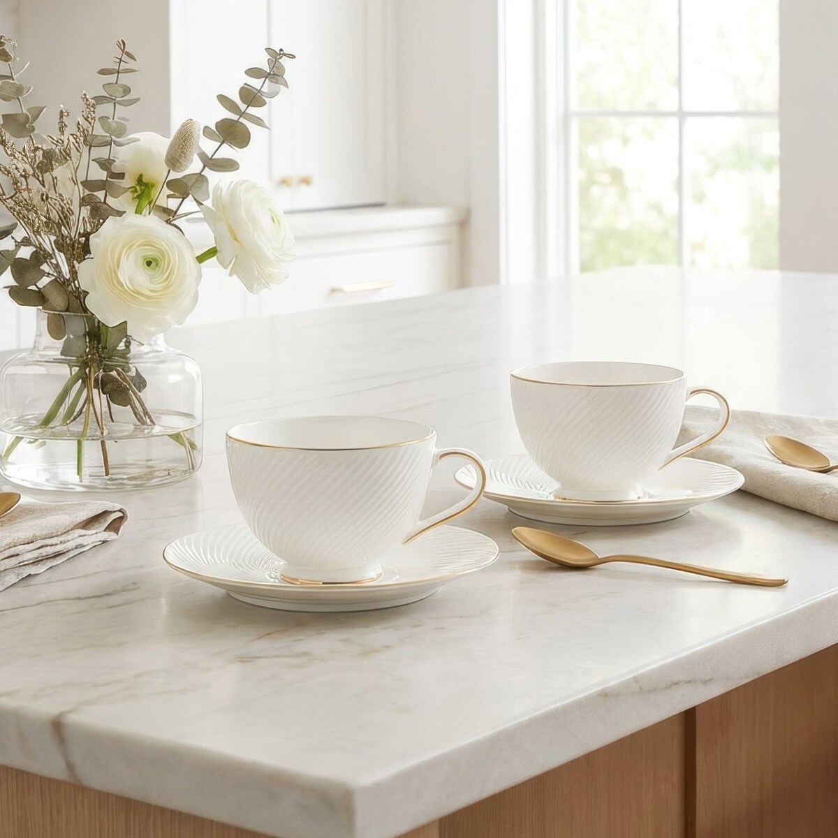 VILLA ITALIA Filiżanka ze spodkiem porcelanowa 280 ml TOSCA