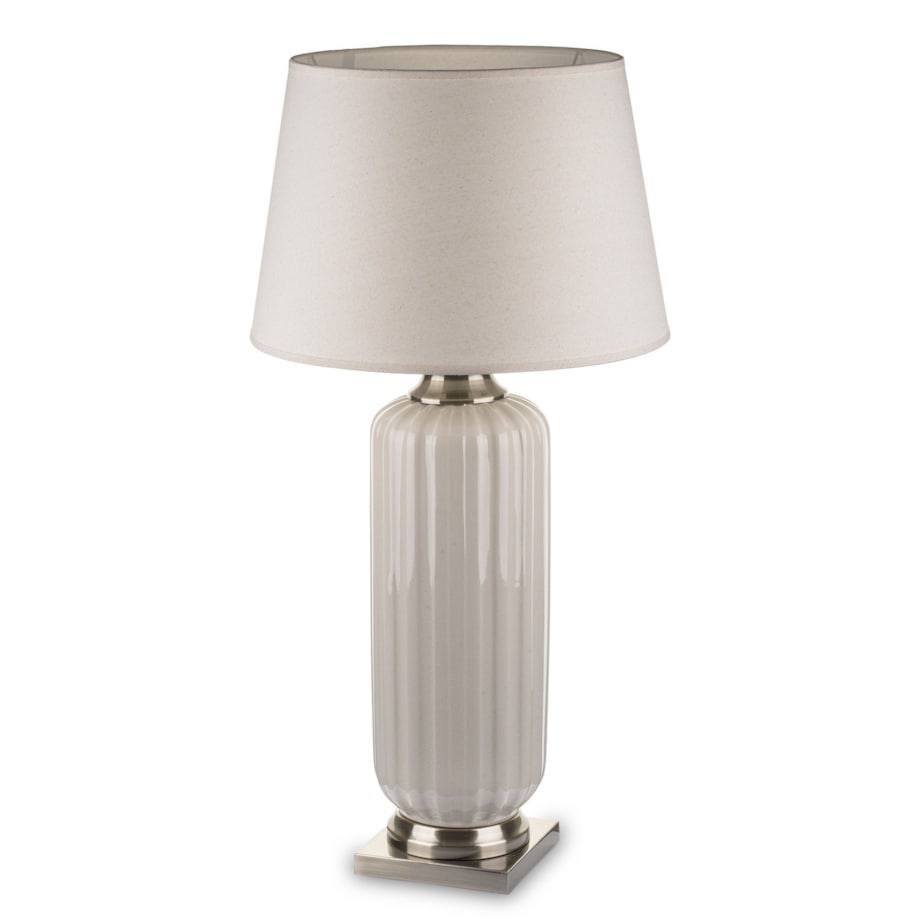 Lampa ceramiczna 91x45x45 cm beżowa DIGOMI