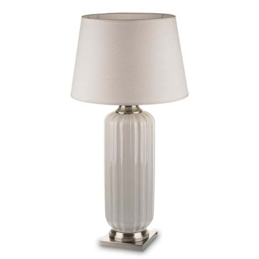 Lampa ceramiczna 91x45x45 cm beżowa DIGOMI