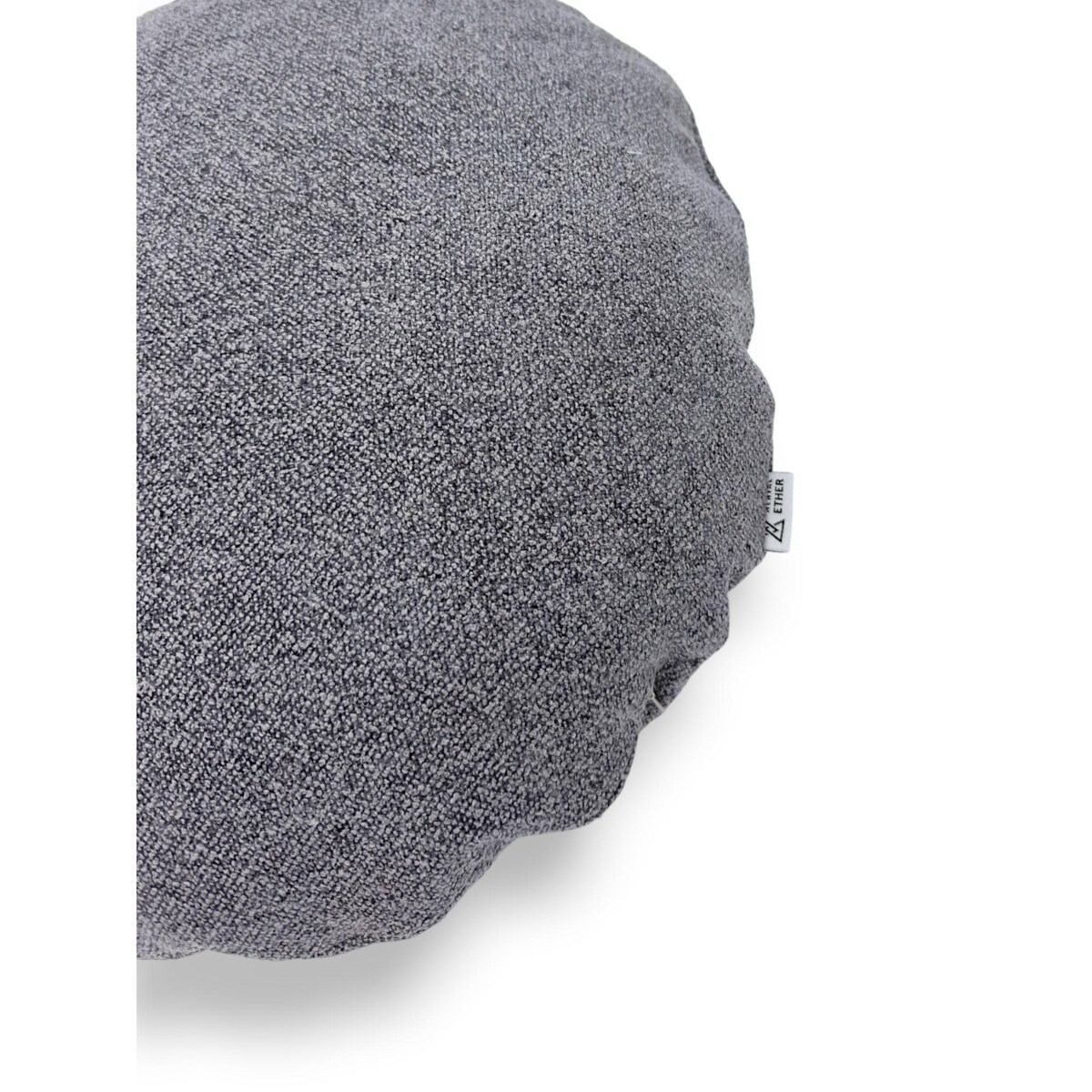 Okrągła ciemnoszara poduszka dekoracyjna 45 cm Ronda