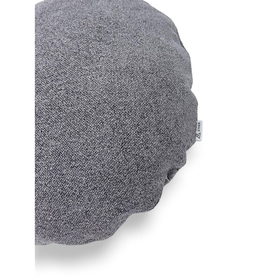 Okrągła ciemnoszara poduszka dekoracyjna 45 cm Ronda