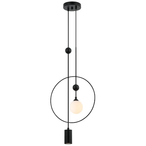 Lampa wisząca Trosti PND-428892-BK Italux do salonu koło czarne