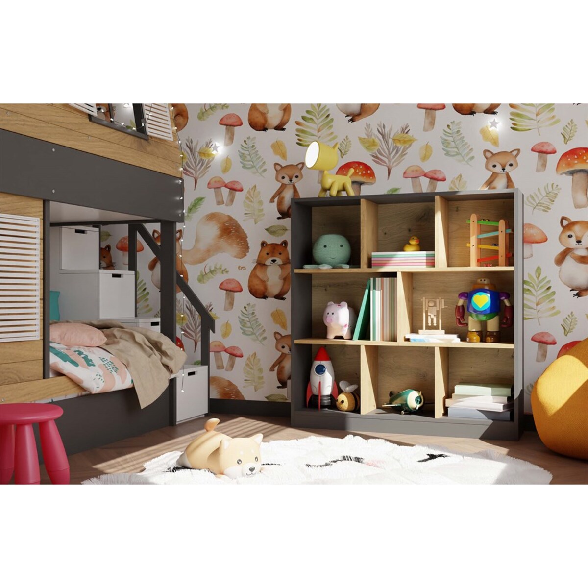 Regał Fiesta 8P ANTRACYT ARTISAN