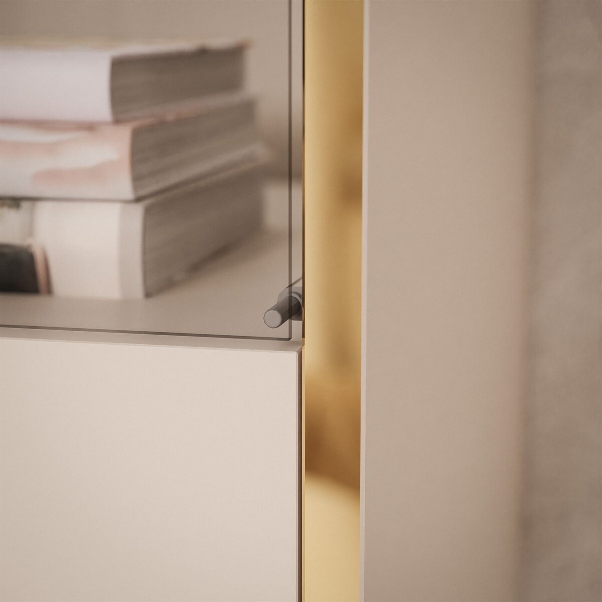 Witryna AURORA kaszmir z oświetleniem LED ślizgi