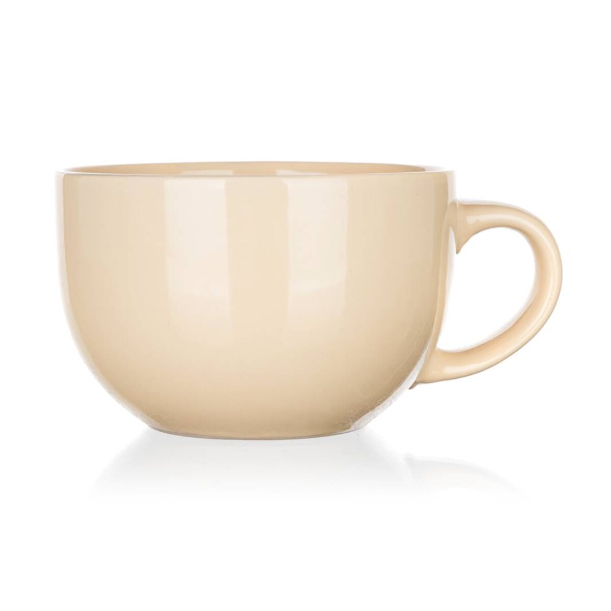 KUBEK ceramiczny beżowy 800 ml duży jumbo na zupę herbatę jedzenie napoje