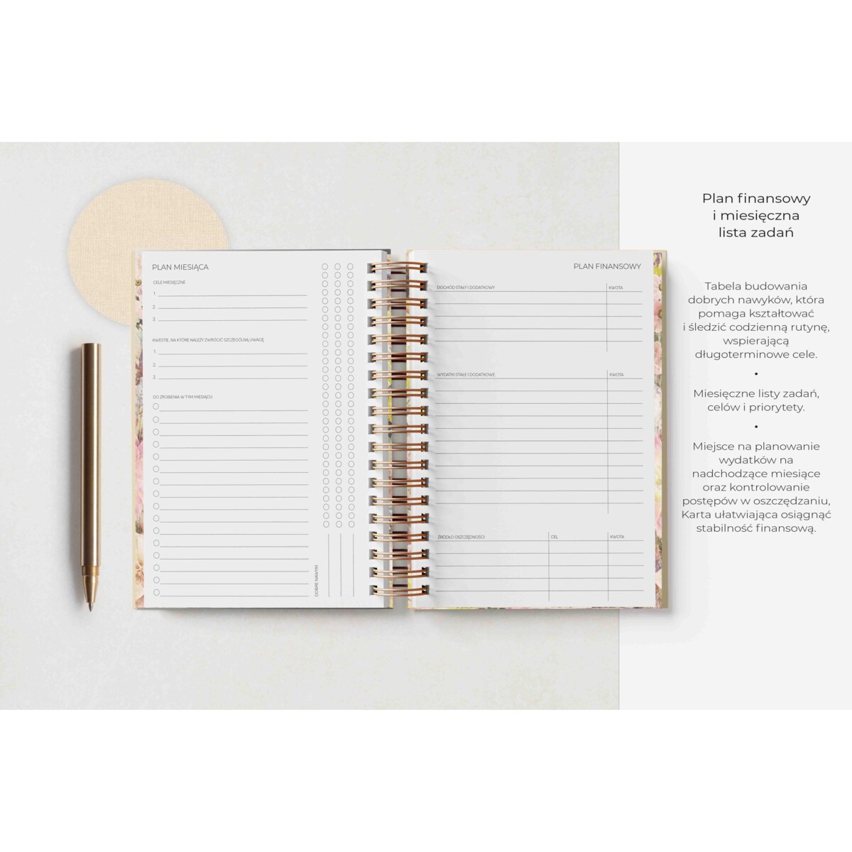 Planner Tygodniowy 2025 na spirali – Arena Silente