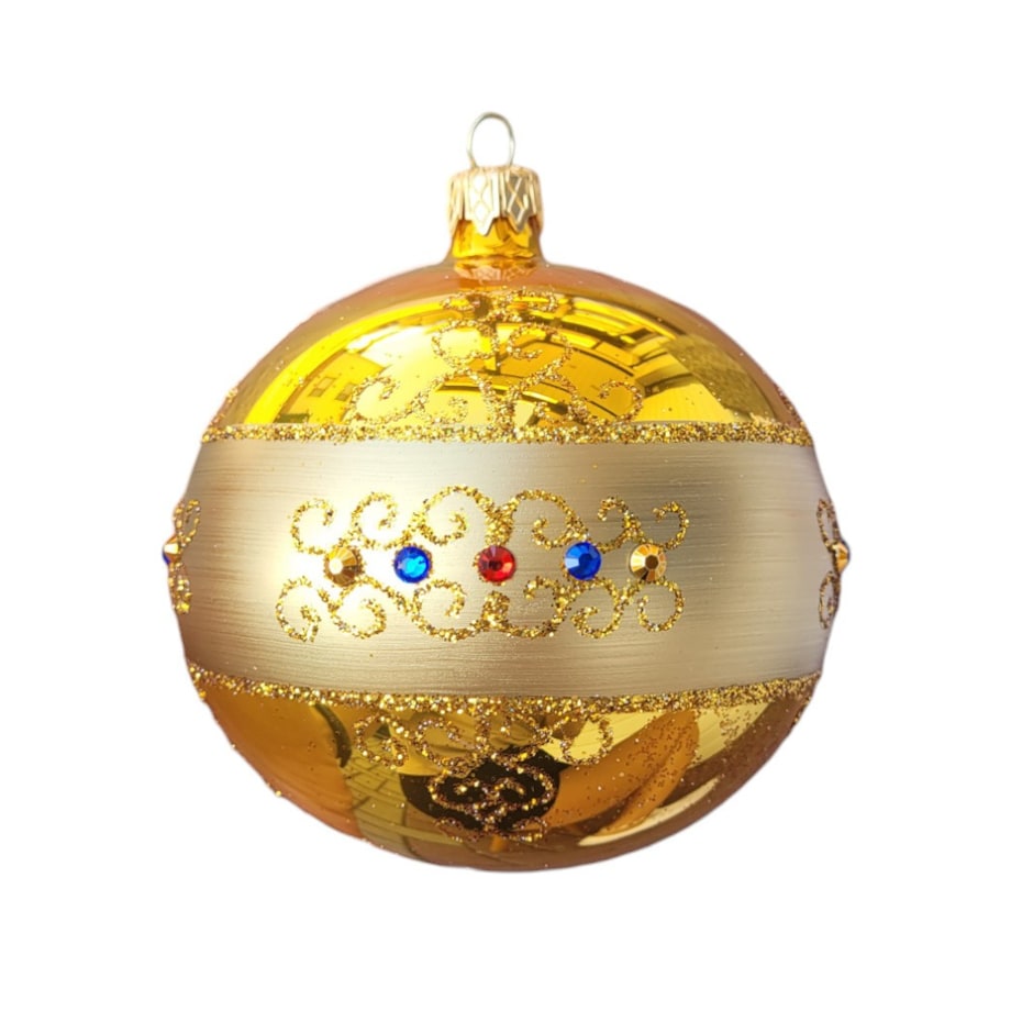 Bombka szklana 4 szt. POPOLARE - III Ø 100 mm