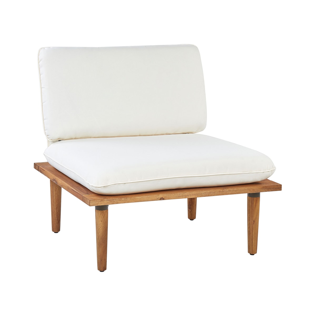 Zestaw ogrodowy ze stolikiem dla 4 osób FRASCATI Modułowy Certyfikowane drewno akacjowe Złamana biel