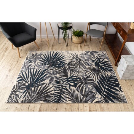 Dywan HEOS 78561 krem / niebieski DŻUNGLA 160x220 cm