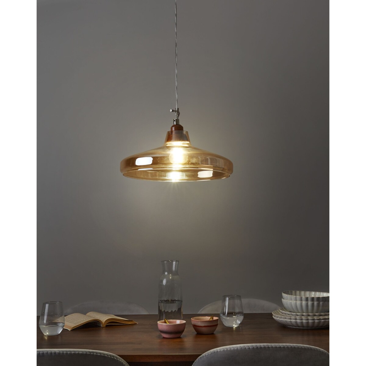 Lampa wisząca ALIKOS Szkło Złoty