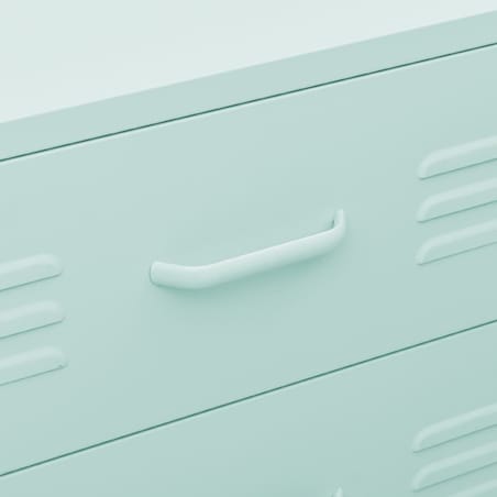 vidaXL Szafka z szufladami, miętowa, 80x35x101,5 cm, stalowa