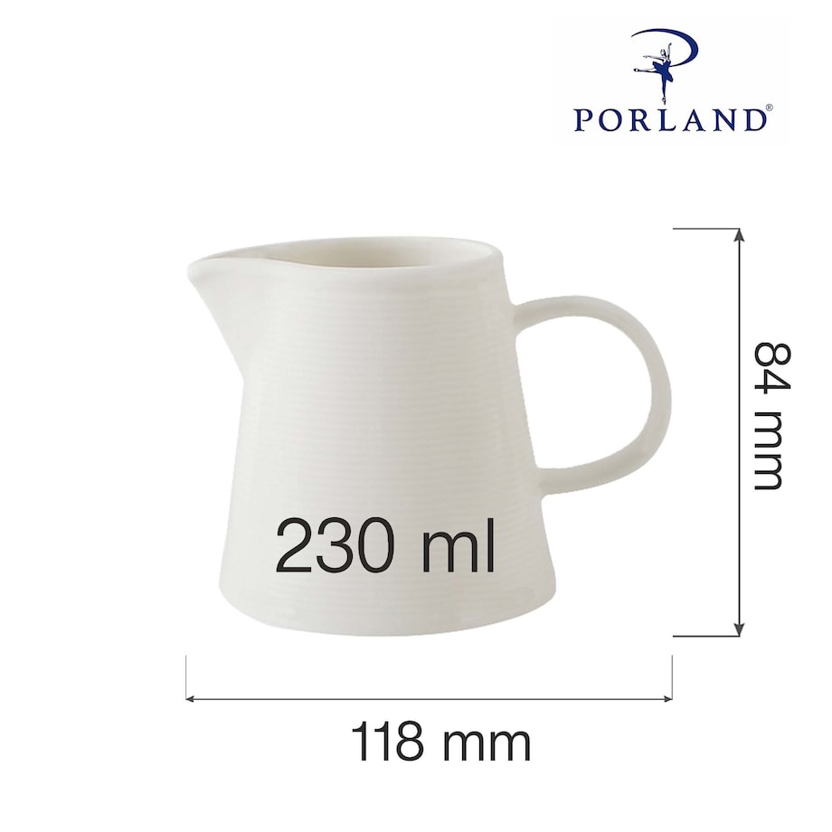 Mlecznik Porland Line 230ml Kremowy, Porcelana