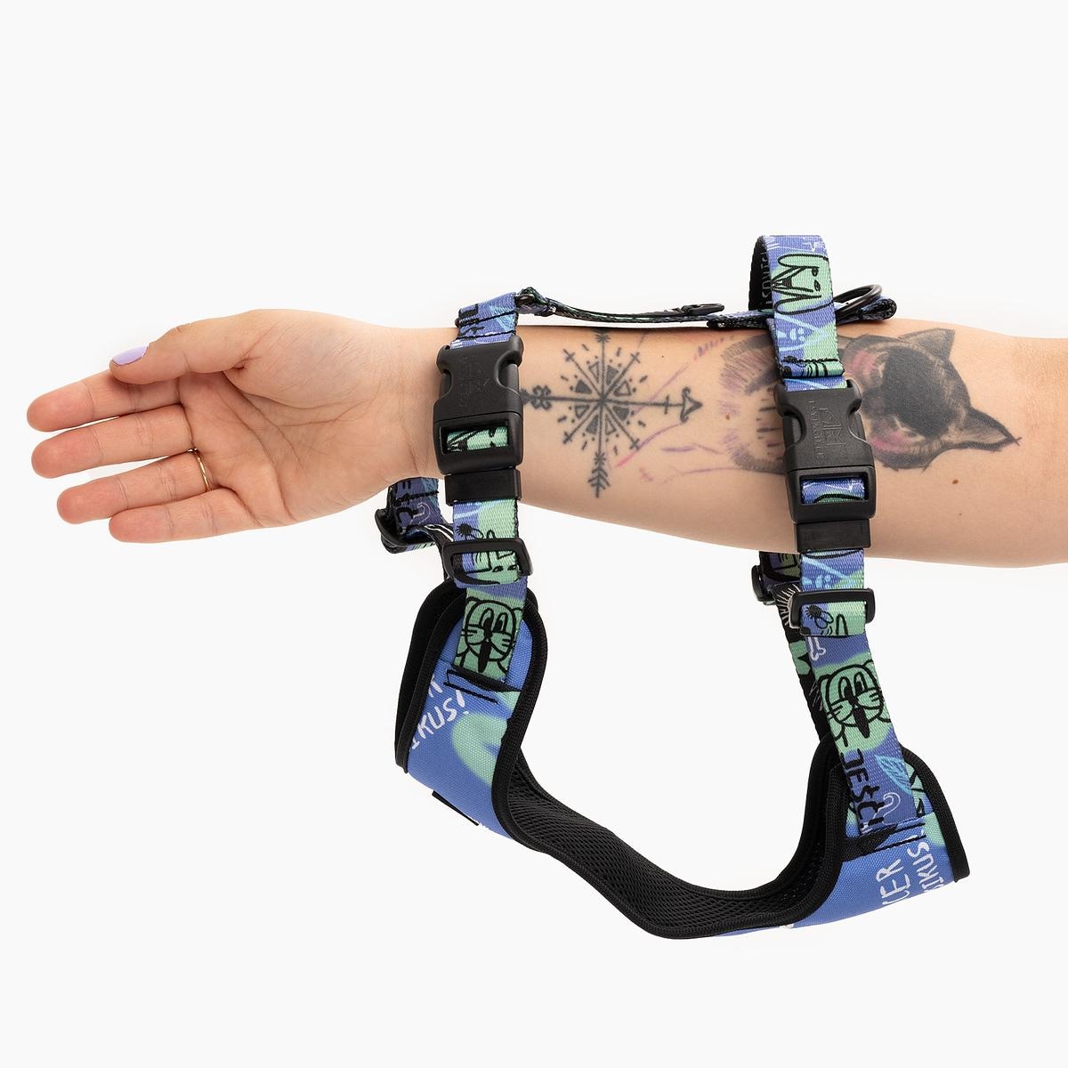 Szelki bezuciskowe Stay on "Spacer albo psikus" - Szerokość taśmy: 25mm, Rozmiar: M