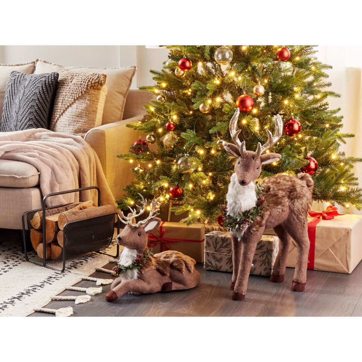 Figurka dekoracyjna renifer 70 cm brązowa TAPIO