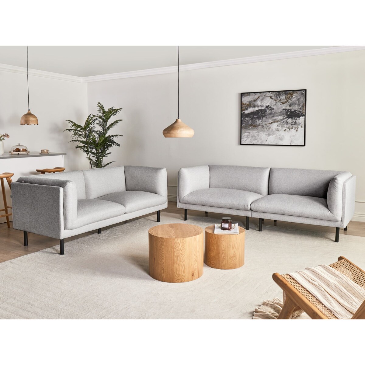 Komplet wypoczynkowy VORGOD Jasnoszary dla 5 osób