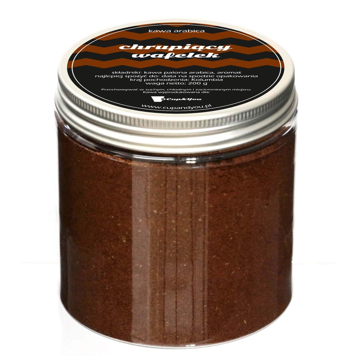 Kawa aromatyzowana MIELONA smak CHRUPIĄCY WAFELEK ARABICA PREMIUM 200g na prezent upominek dla kobiety mężczyzny faceta mamy taty żony męża