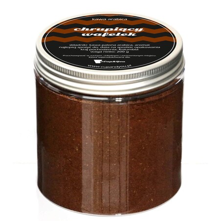 Kawa aromatyzowana MIELONA smak CHRUPIĄCY WAFELEK ARABICA PREMIUM 200g na prezent upominek dla kobiety mężczyzny faceta mamy taty żony męża