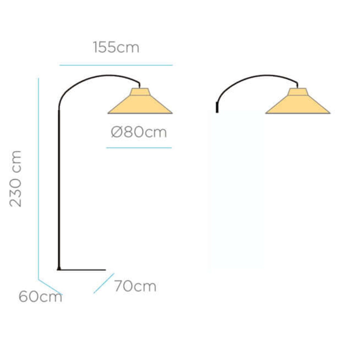 Koszykowa podłogowa lampa Niza LUMNIZ230BXWLNW King Home LED 9W 2700K IP54 brązowa
