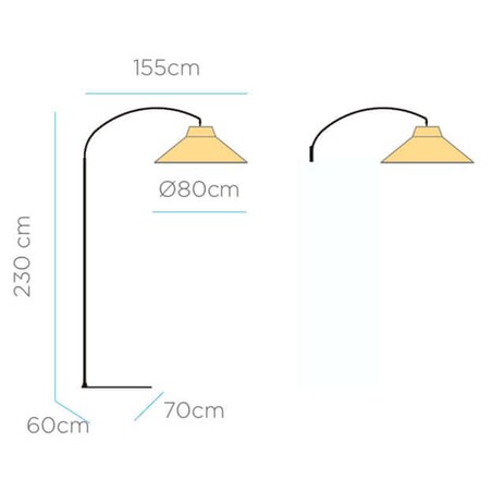 Koszykowa podłogowa lampa Niza LUMNIZ230BXWLNW King Home LED 9W 2700K IP54 brązowa