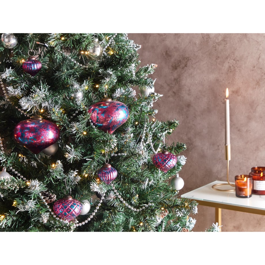 Zestaw 6 bombek szklanych różowy ASTRALE