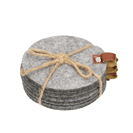 Podkładki Felt 6 szt. grey, ⌀ 10 cm