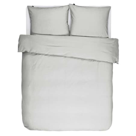 Komplet pościeli bawełnianej w kolorze srebrnym, poszewka dekoracyjna, ekskluzywna pościel, pościel holenderska, Essenza, 200 x 220 cm